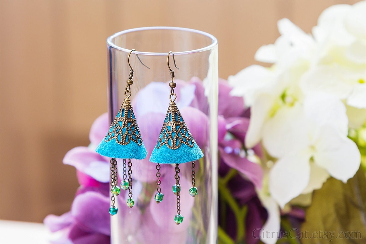 https://www.etsy.com/listing/117531193/blue-bell-suede-earrings