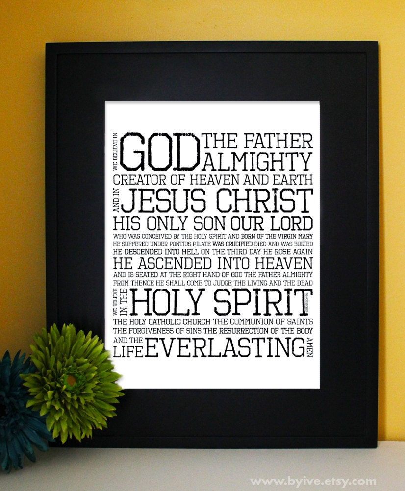 The Apostles Creed. I Believe in God. Inspirational Quote