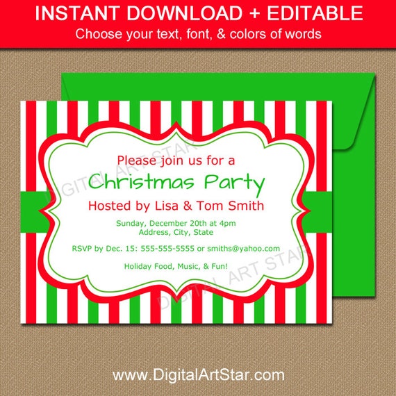 Holiday Invitations Free Templates 8