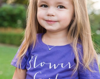 Flower Girl Tee. Flower Girl Shirt, Toddler Child, Junior Bridesmaid Tee, Bridal Shower Gift, Flower Girl Gift, Wedding, Bridesmaid Gifts
