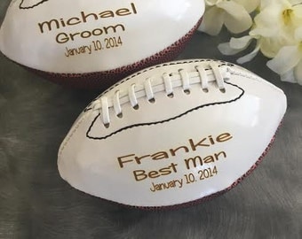 Groomsman Gift/Personalized Mini Football/Ring Bearer Gift/Best Man Gift/Gifts for Him/Father of the Bride/Father of the Groom/Mens Birthday