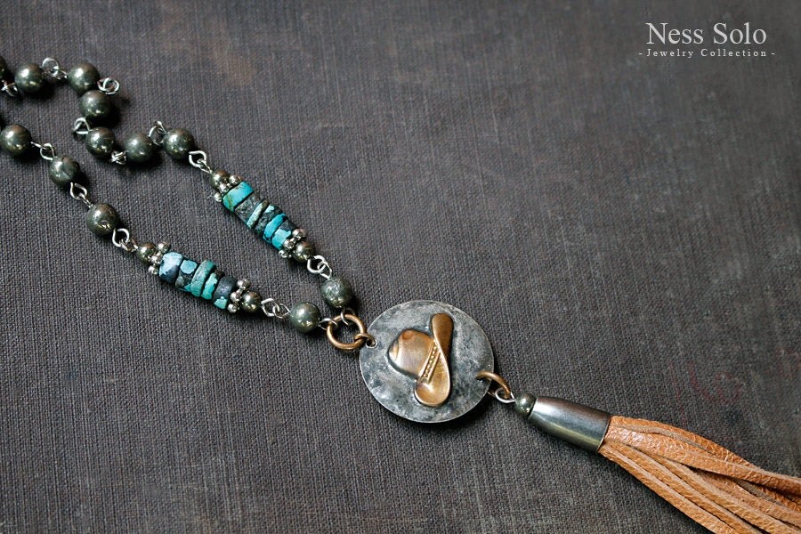 Western necklace Western jewelry Cowgirl Southwestern by NessSolo