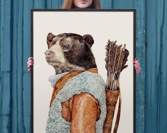 Large Framed Print, Large Wall Art, Framed Art Print, Arrows - HUNTER