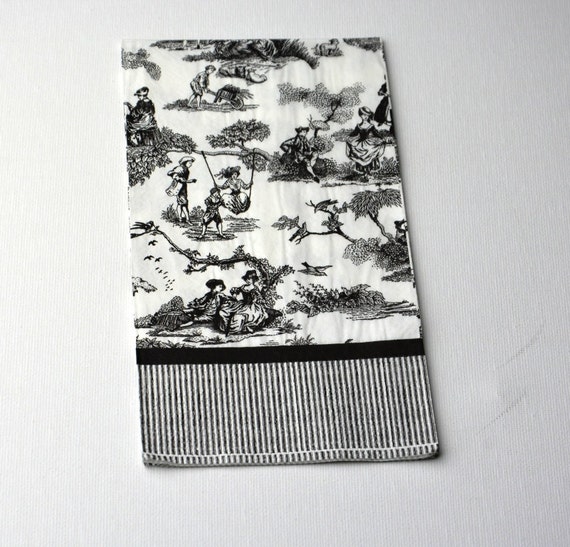 French Toile Paper Napkins for Decoupage/ Vintage Style
