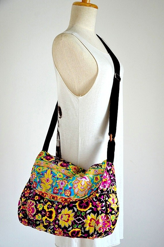 Women Flora Hippie Messenger Bag Colorful Boho Purse Handbag