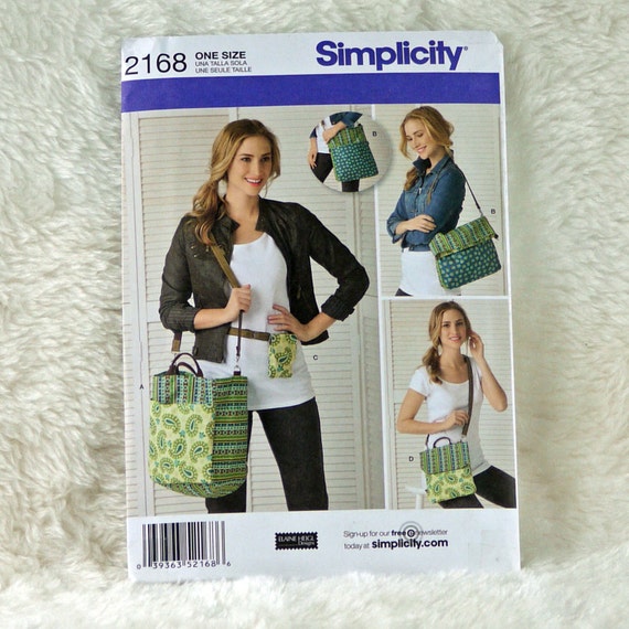Bag Pattern FREE SHIP Simplicity 2168 Elaine Heigl Designs