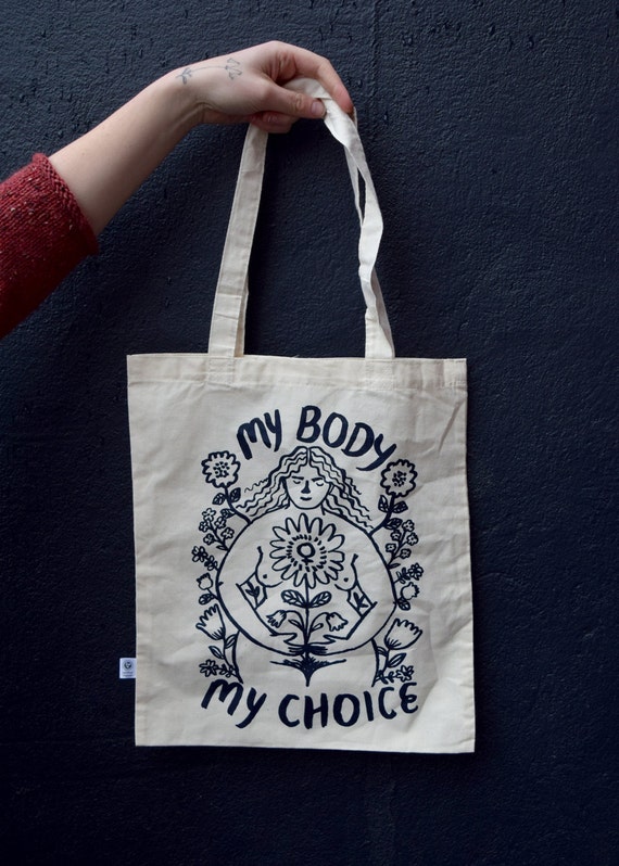 My Body My Choice tote bag