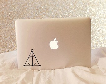 Deathly Hallows Symbol - Laptop Decal - Macbook Decal - Laptop Sticker - Macbook Sticker - Car Decal - Car Sticker - Harry Potter Decal