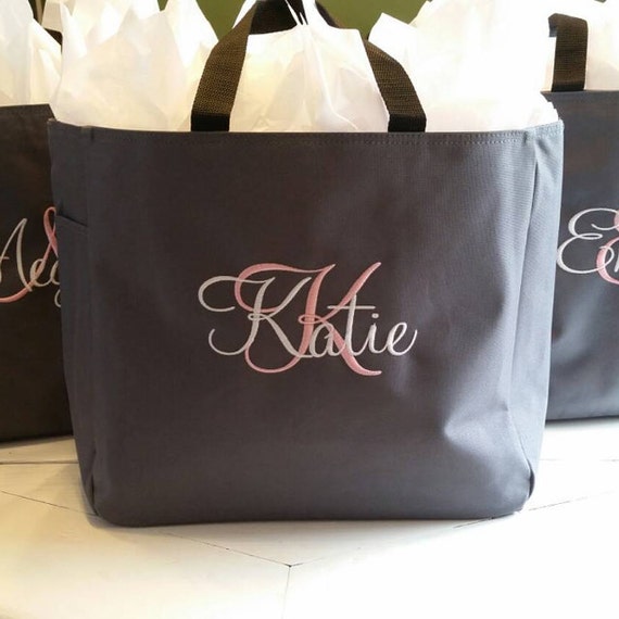 8 Bridesmaid Gift Personalized Tote Bag Wedding Party
