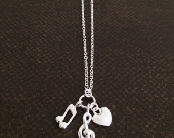 Music Gift - Music Note - Music Jewelry - Music Necklace - Music Note Necklace - Music Note Jewelry - Music Lover Gift - Music Teacher Gift