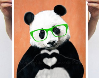 Panda Illustration by Coco de Paris, digital Art