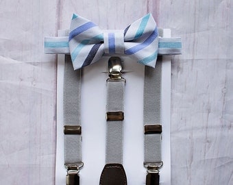 Boy Bow Ties Suspenders Birthday Outfits for Boys by LittleBoySwag