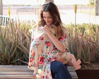 Desert Flower Nursing Poncho Doubles as a Carseat Cover/ Full Coverage Nursing Cover