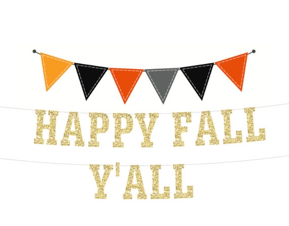 Happy Fall Y'all Banner Fall Decor Autumn Banner