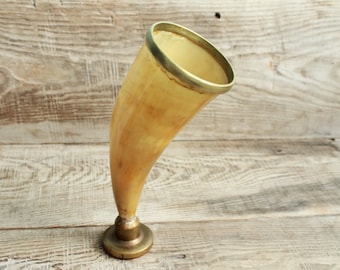 figurine from horn ... drinking horn ... Vintage horn from USSR ... vase from horn ... statuette from horn ... natural horn