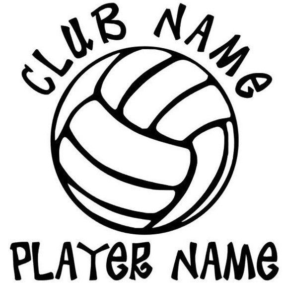 Volleyball Decal Personalized