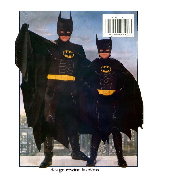 CHILD'S BATMAN COSTUME Pattern Batman by DesignRewindFashions