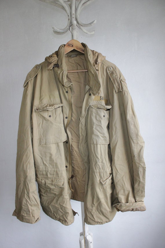 Vintage man's German army anorak field jacket military