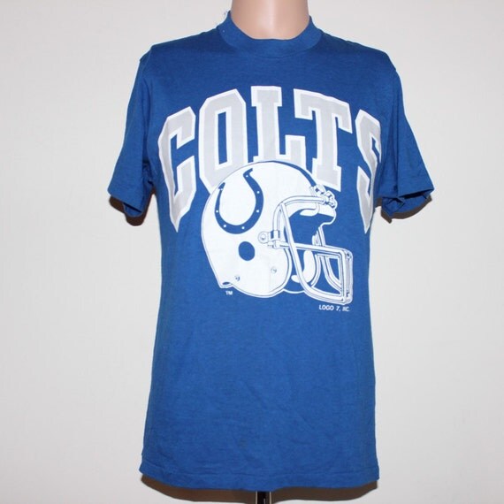 Vintage Indianapolis Colts Logo 7 NFL T-Shirt S