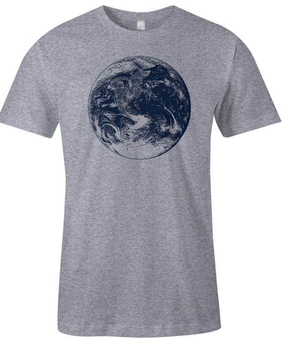 Men's Planet Earth T Shirt Earth from Outer Space Print