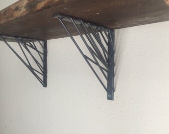 Industrial Modern shelf brackets - Metal shelving brackets - Shelf brackets - Modern Industrial shelving - Modern wall shelf brackets.