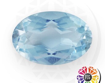 Loose Oval Aquamarine 5.30 carat - Genuine Oval Blue Aqua - AAA Quality Aqua - Oval Aquamarine March Birthstone - 14 x 10 Oval Aquamarine