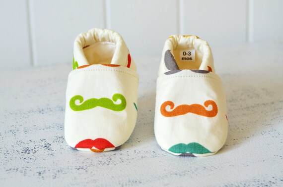 Baby Shoes, Mustache baby shoes, baby boy shoes, shoes that stay ...