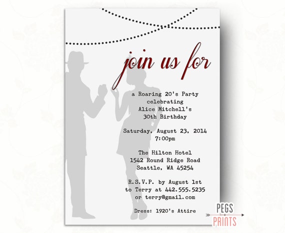 1920S Invitation Wording 1