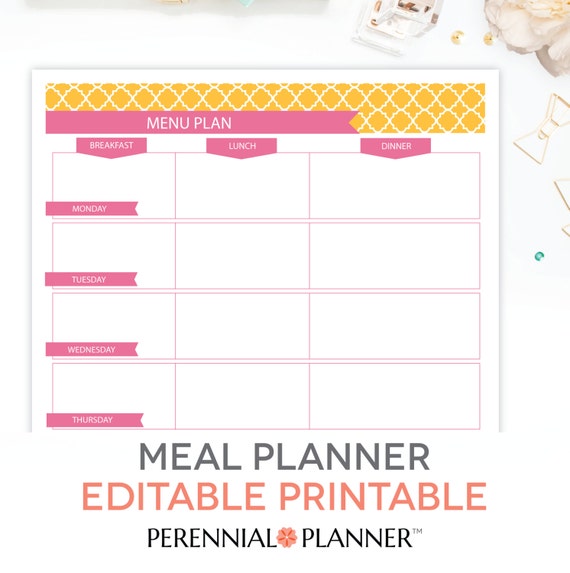 downloadable dinner menu calendar