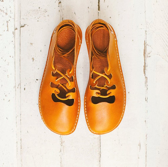 Handmade Shoes In Mustard Color. Women Shoes. by Crupon on Etsy