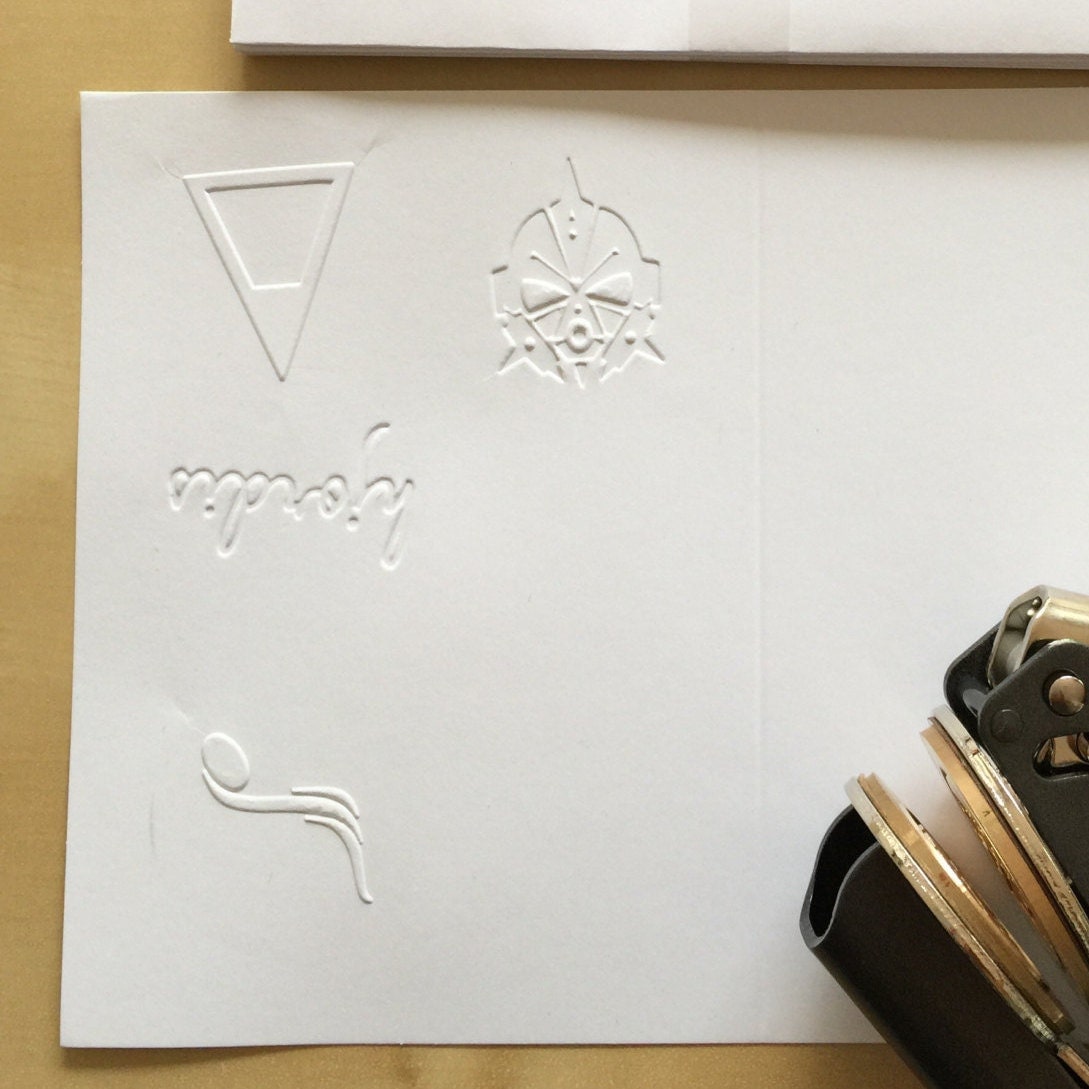 Custom Letter Press Embosser Stamp DIY Embossing Stamp