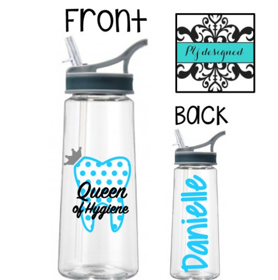 Dental Hygienist Water Bottle/ Personalized Water Bottle for