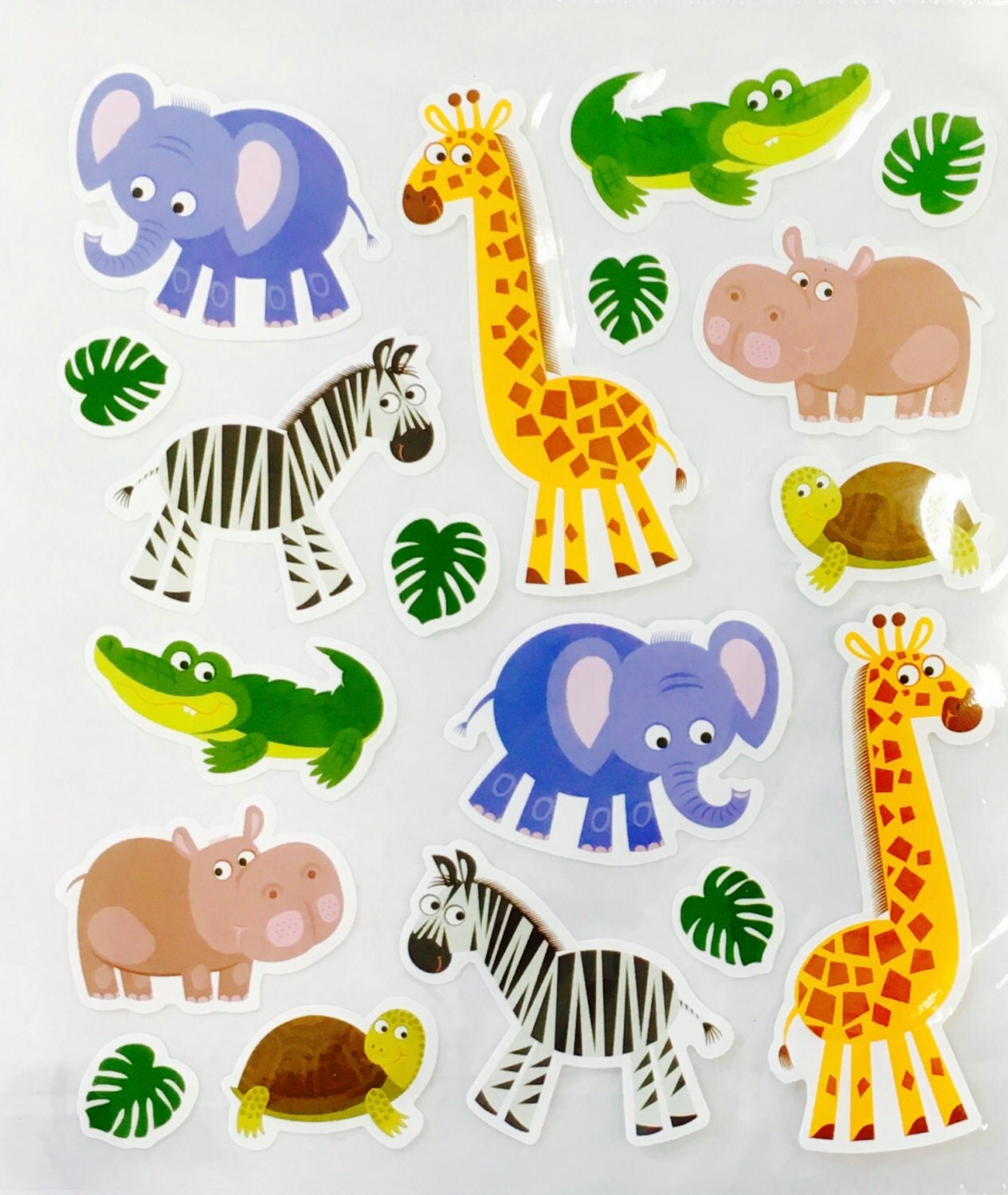Jungle Zoo Safari Animal Stickers Scrapbooking Party