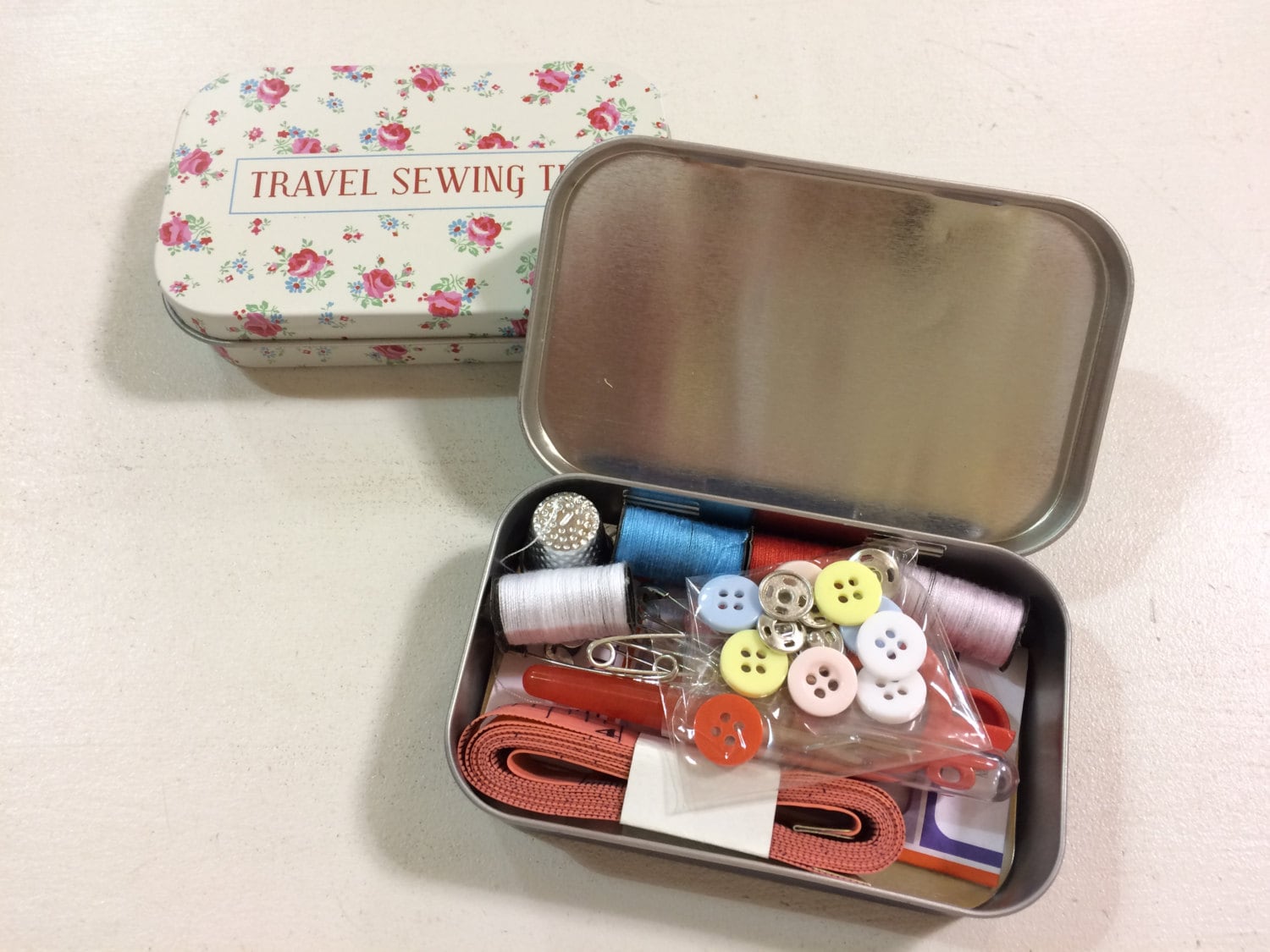 Travel Sewing Kit in a Tin