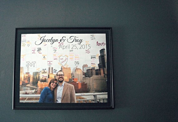 Alternative Wedding Guest Book - Puzzle Guestbook - Photo Collage - Magnet Guestbook - Original Personalized Custom Guestbook by CForiginal