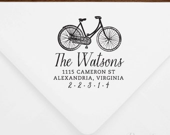 Return Address Stamp #39 - Wooden or Self-Inking - Personalized - Gift, Wedding, Newlywed, Housewarming - INCLUDES HANDLE