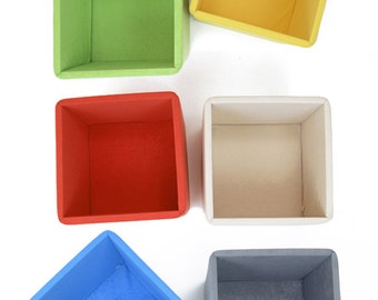 6 soft toy storage baskets - economical shipping - cube organization bin modern nursery decor for kids room