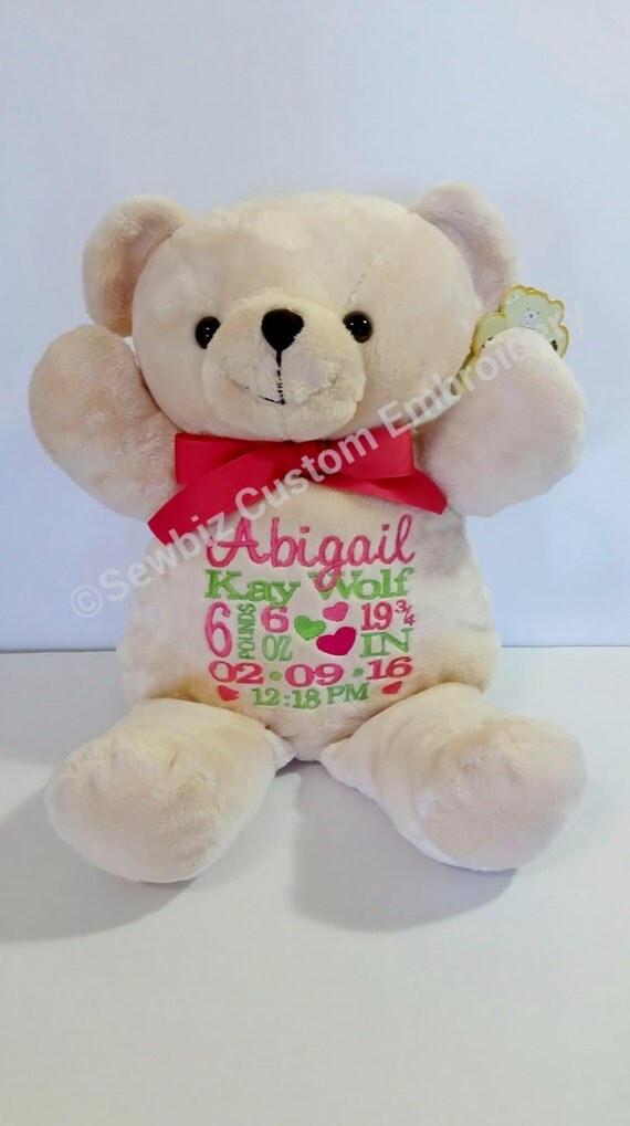 SALEPersonalized Baby Gift Embroidered Baby Gift Cream