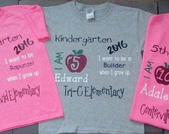 first day kindergarten shirt