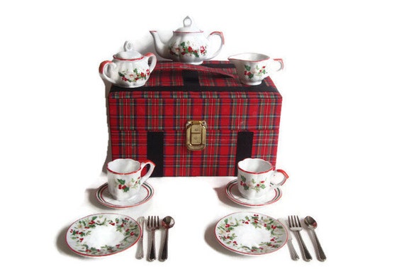 christmas miniature tea sets