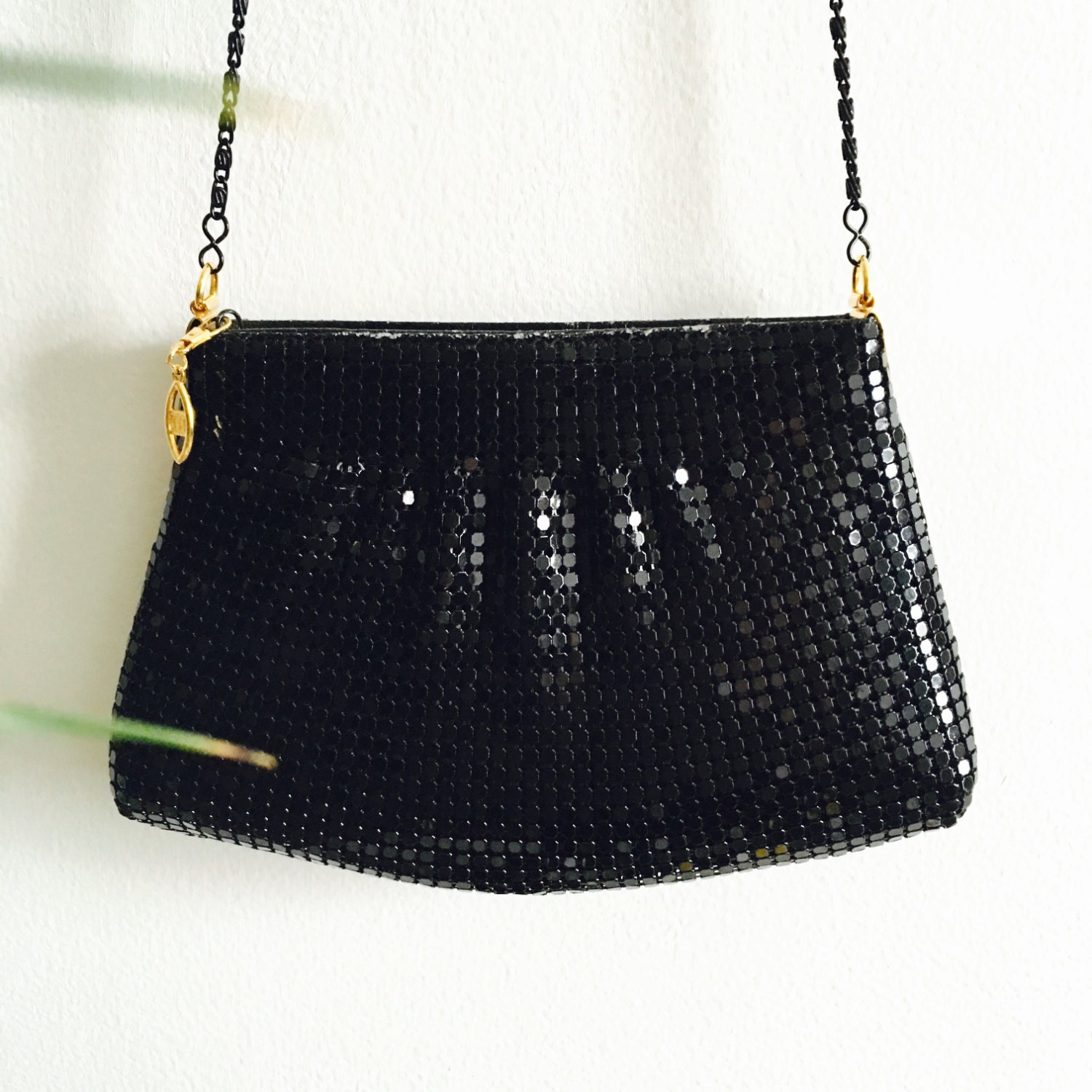 Black Chain Metal Clutch// Crossbody // Evening Bag