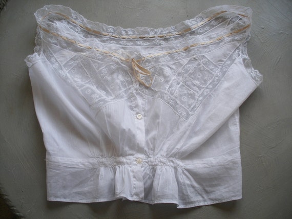 Antique lace camisole Victorian to Edwardian
