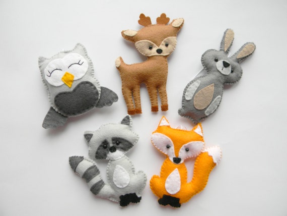 Woodland stuffed animals woodland decor forest animals