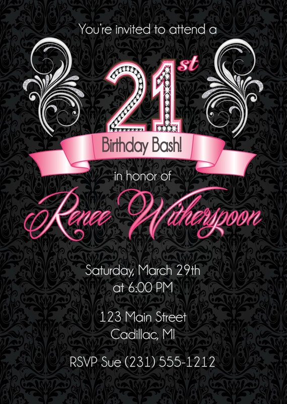 21St Birthday Party Invitations 1