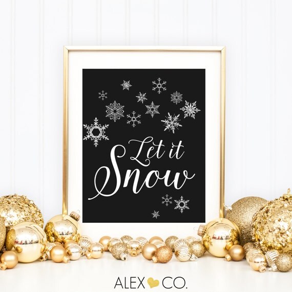 Snowflake Printable. Let It Snow Printable. by alexandcoprintables