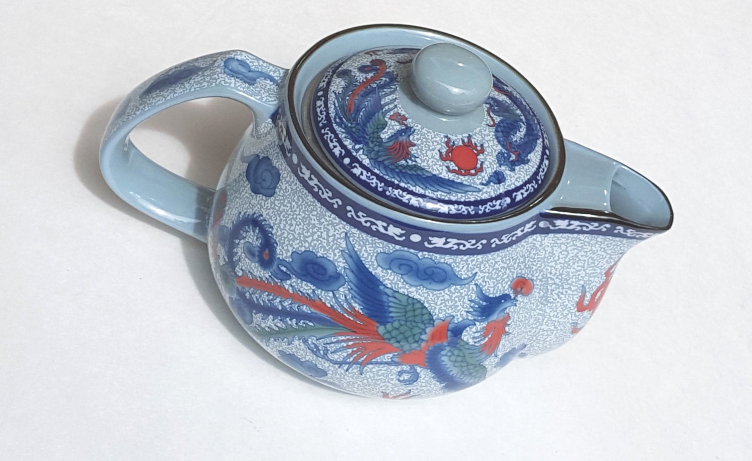 Mini Japanese TeapotBlue Ceramic Teapot Single Serving