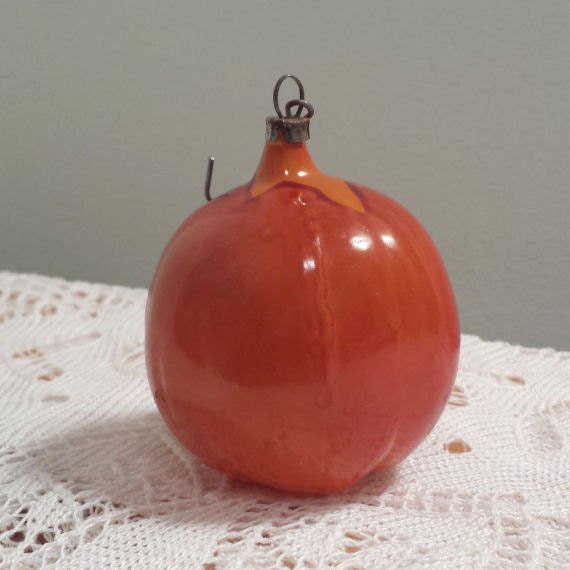 antique orange glass christmas ornament by antique orange glass christmas ornament by