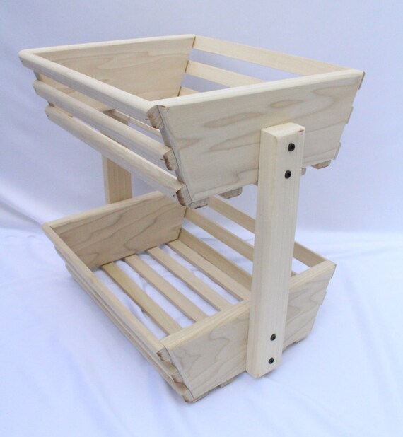 Wooden Basket Storage Basket Unfinished by TreeLineWoodProducts