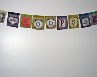 Hoolah Hoop Sign, Hoop Bunting, Bunting, Boho, Free Spirit, Hula Hooping, Words, Positive, Signs, Vendor Supplies, Prayer Flags, Festival