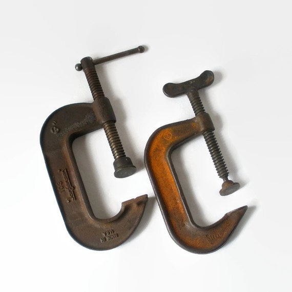 C Clamps Metal 3 Inch Cincinnati Tool Co Vintage Old